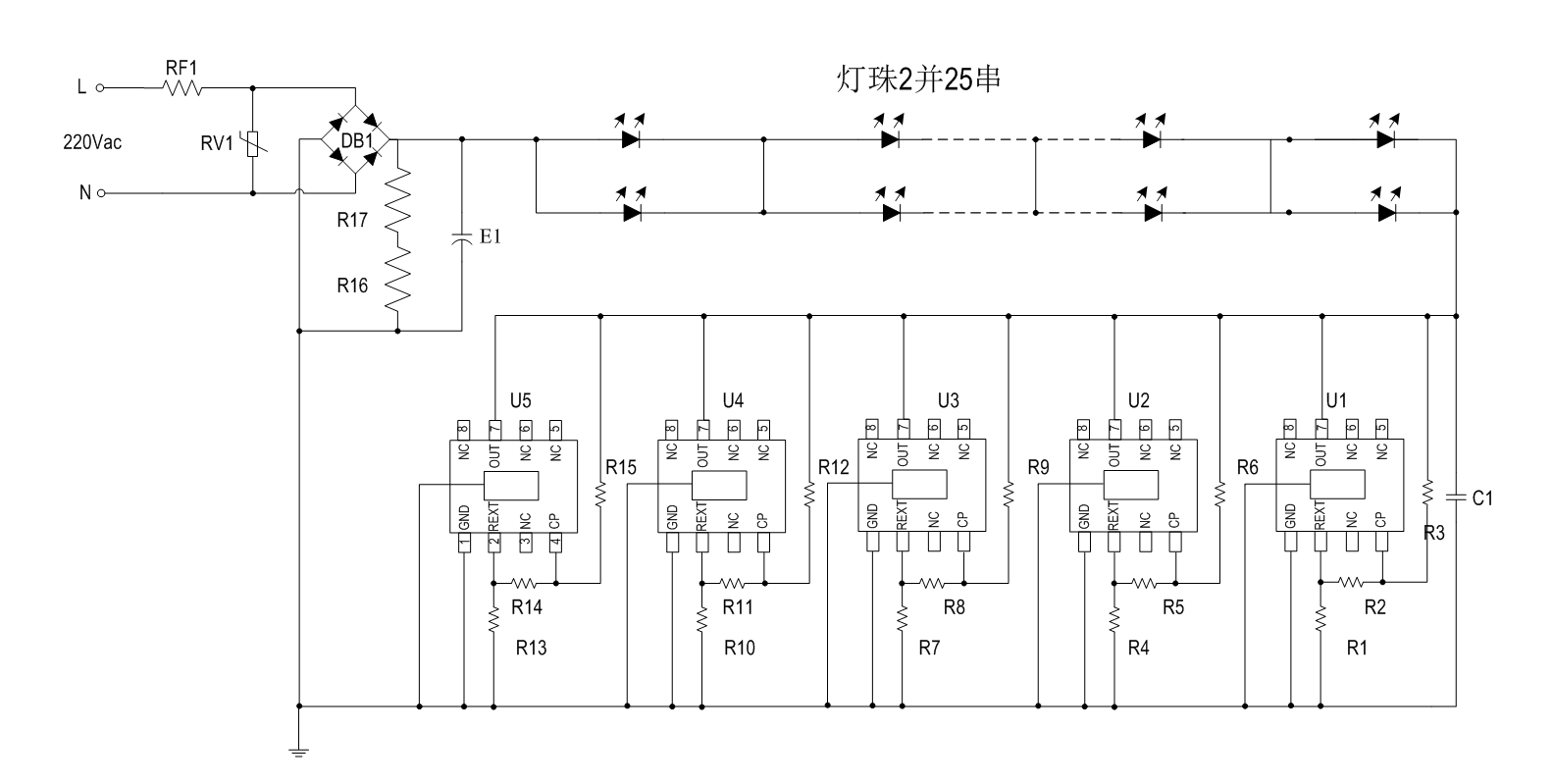 SM2091E對于LED高壓線性燈帶的應(yīng)用方案(圖3) SM2091E對于LED高壓線性燈帶的應(yīng)用方案(圖3)