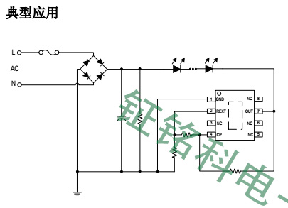 高壓硬燈條高壓線性IC LK2085方案對傳統(tǒng)節(jié)能燈的沖擊(圖1) LK2085典型方案應(yīng)用原理圖.jpg