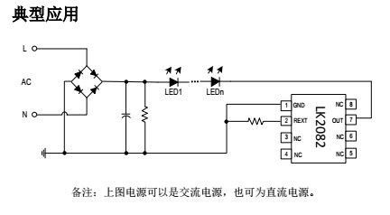 高壓燈帶恒流方案LK2082產(chǎn)品詳細(xì)設(shè)計(jì)方案原理圖分析(圖2) 鉦銘科高壓線性芯片LK2082.png