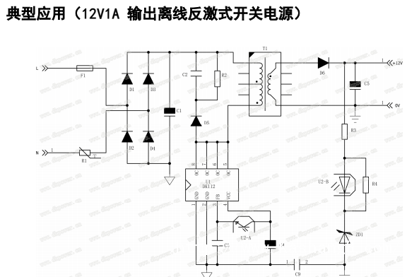 開關(guān)電源適配器芯片12V1ADK112低功耗驅(qū)動芯片電路設計(圖2)