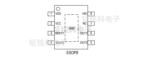 兩款LED線(xiàn)性恒流控制芯片:SM2212EK和SM2213EK的對(duì)比(圖2) SM2212EK管腳圖.png
