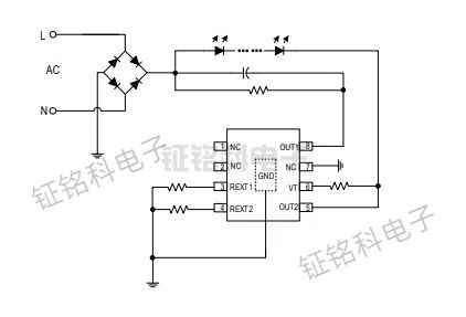 無頻閃LED線性恒流控制芯片SM2188EH 滿足新ERP 標(biāo)準(zhǔn)(圖1) SM2188EH典型應(yīng)用.jpg