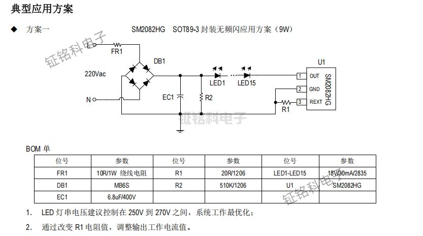 專利恒流控制技術(shù)加持——SM2082HG單通道LED線性恒流芯片技術(shù)解析(圖1) SM2082HG SOT89-3 封裝無(wú)頻閃應(yīng)用方案 (1).jpg